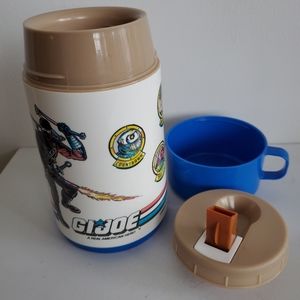 Vintage G.I. Joe Thermos travel bottle by Aladdin w/ Cup & Lid Hasbro 1989
